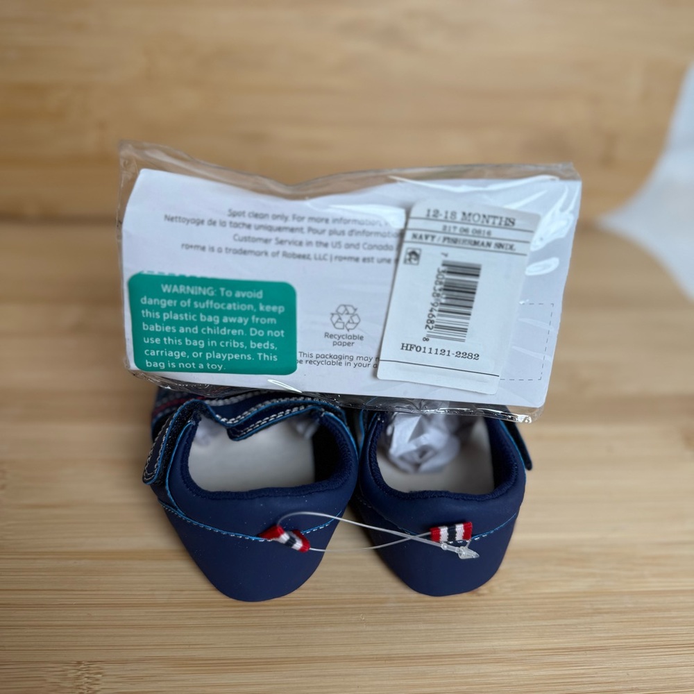 Robeez Ro + Me Baby/Toddler Sandals Navy Fisherman Style Size 12+ Months - Picture 6 of 8